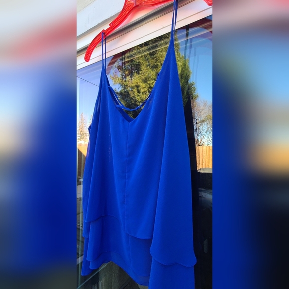 VENUS Cobalt Blue Layered V-Neck Cami Tank Top – Size XL - Picture 8 of 11